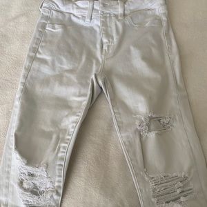 hi rise jeggings white AEO🤍